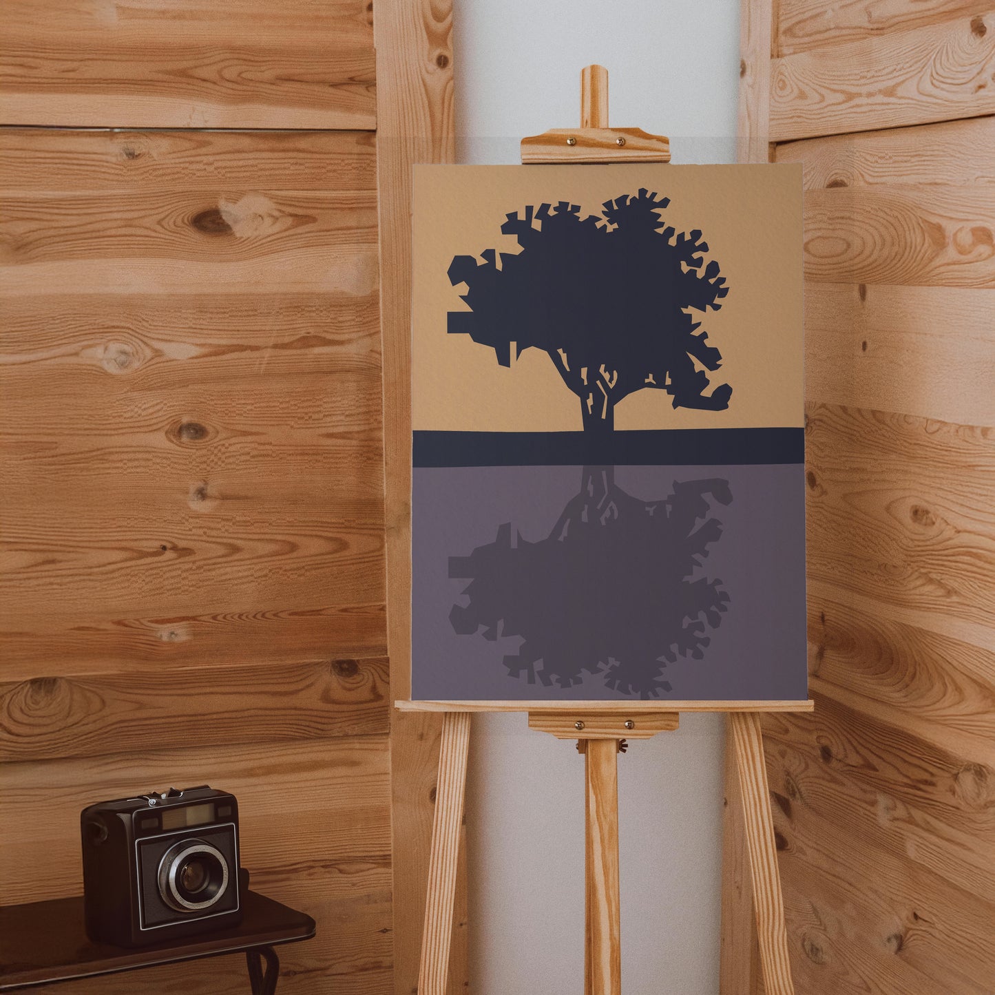 Bassix Árbol reflejado | Lienzo decorativo